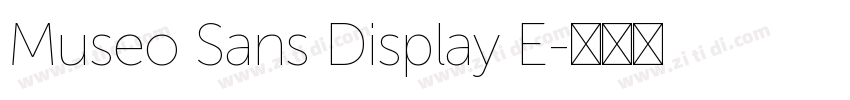 Museo Sans Display E字体转换
